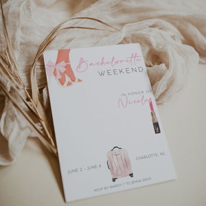 PREPPY BRIDE Bachelorette Itinerary Template, Bachelorette Weekend Itinerary, Bachelorette Invitation Template, Bachelorette Invite