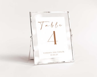 Terracotta Wedding Table Numbers, Wedding Table Number Template, Table Signs, Wedding Table Cards, Editable Template, Instant Download