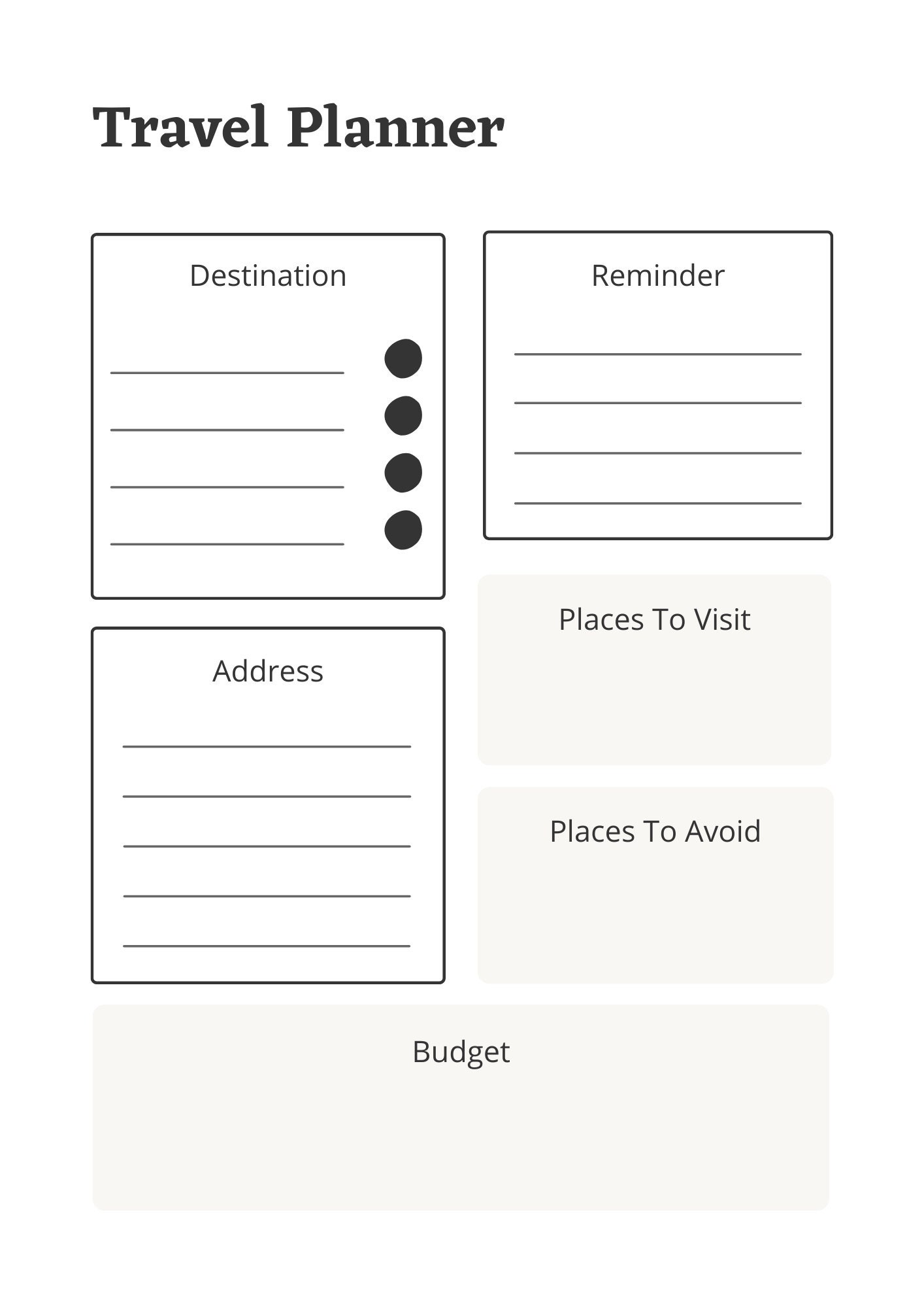 Editable Travel Planner Template Trip Itinerary Planner Etsy