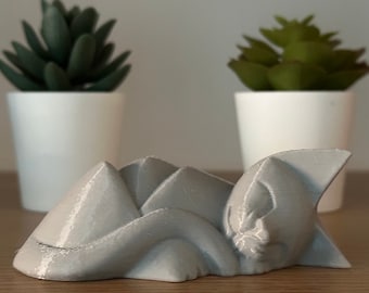 Sleeping Cat Decorative Lightweight Figure | Pussycat Figurine, Black Cat, Cat Lover, Feline Decor, Cute Gift For Pet Owners, 3D Printed