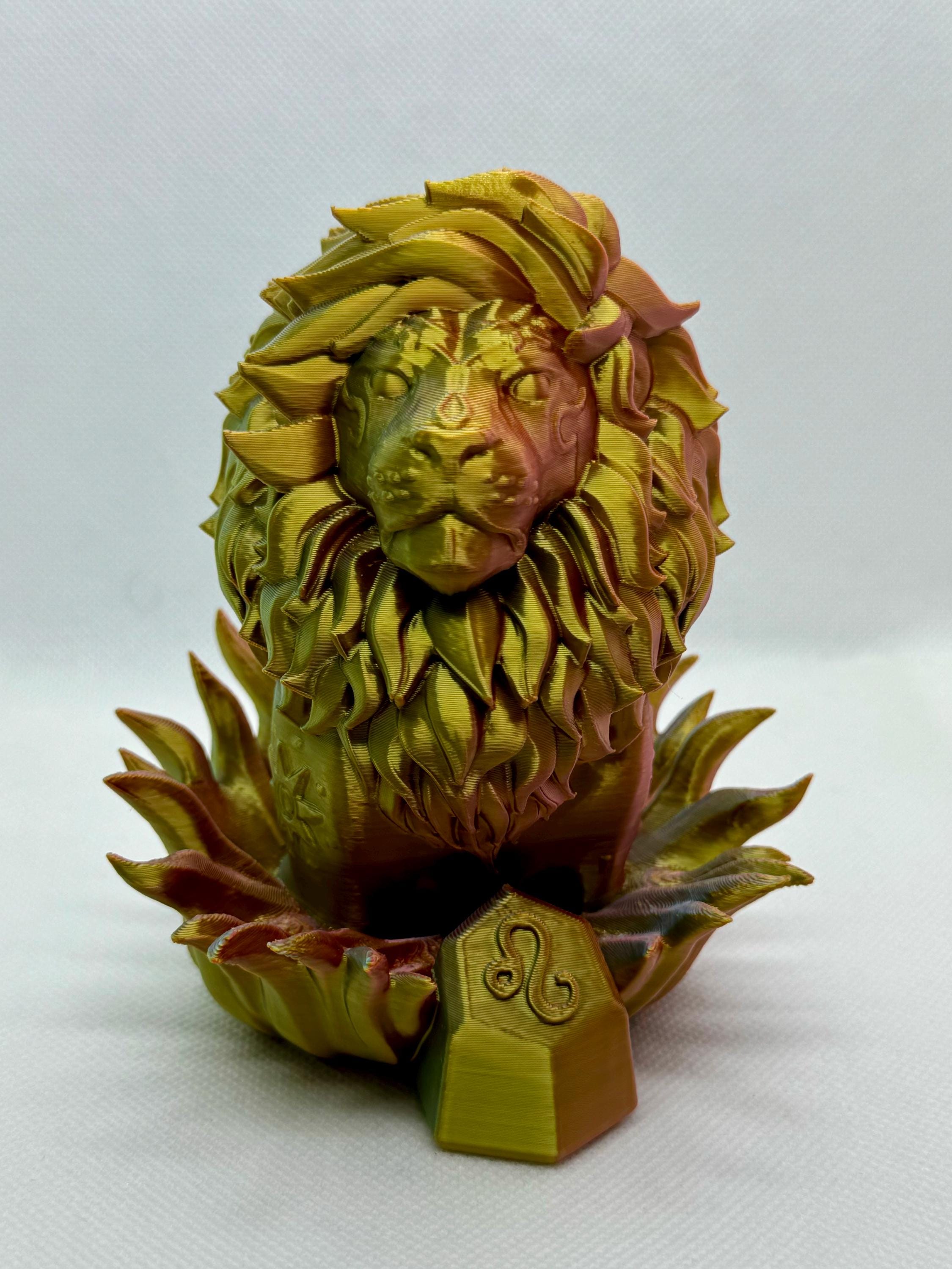 RAZO GLAYN 布袋 zodiac works Leo Zodiac Sign Statue | 3D Printed, Astrology Figure, Star