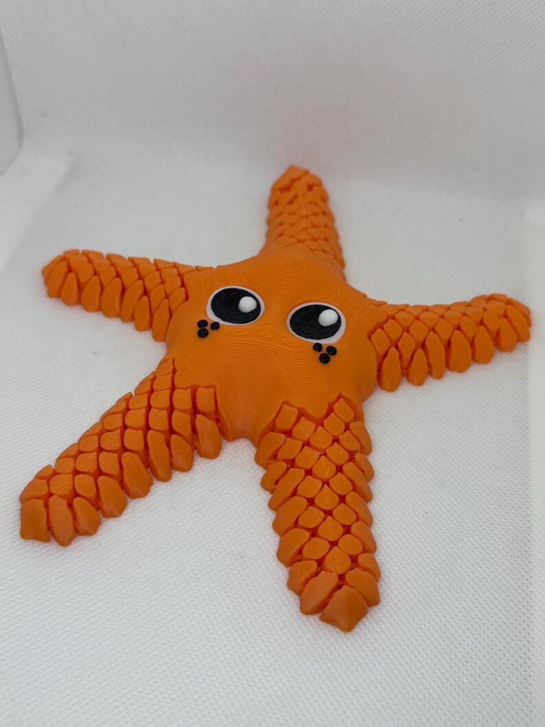 Starfish Articulated Fidget Toy | 3D Printed, Ocean Desk Decor, Plastic ...