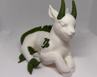 Capricorn - Zodiac Sign Figure | 3D Printed, Plastic Astrology Decor, Star Sign Ornament, Cute Sculpture Horoscopes, Goat Desk Figurine
