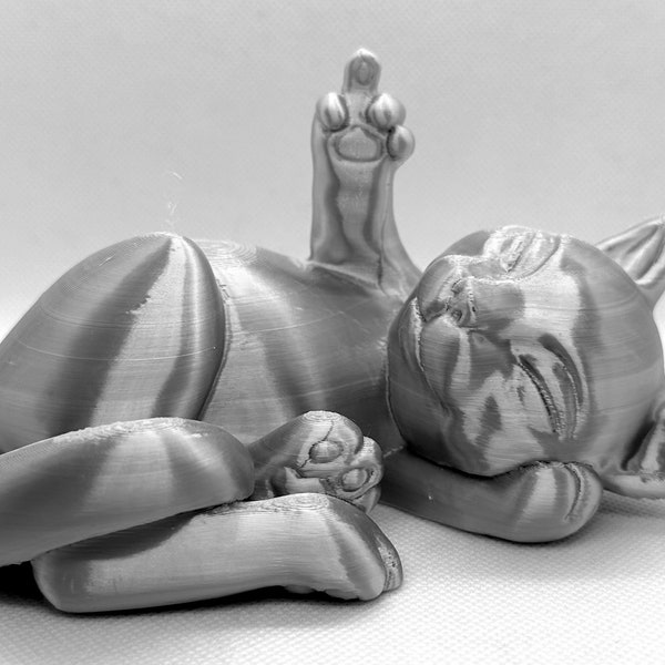 Rude Cat Sleeping Figurine Ornament | Eternal Love, Cat Lover, Crude Humour, Feline Gifts, Home Decoration, Lightweight Unique, 3D Printed