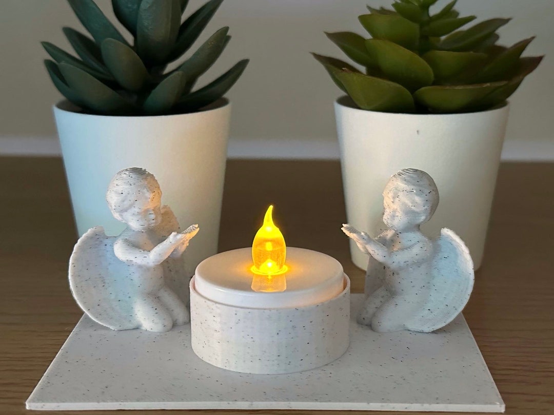 Guardian Angel Tealight Holder Memorial Statue Baby Loss Etsy