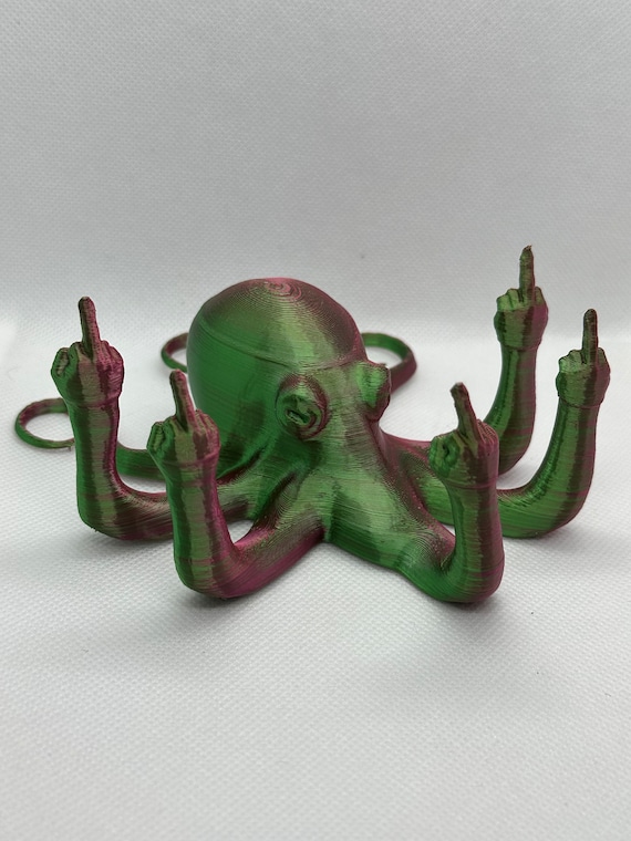 Middle Finger Octopus Ring Holder Display | Sealife Decor