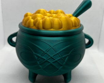 Cauldron Candy Bucket Bowl 3D Printed | Sweet Dish, Halloween Decoration, Spooky Season, Plastic Trinket Dish, Witchy Kitchen