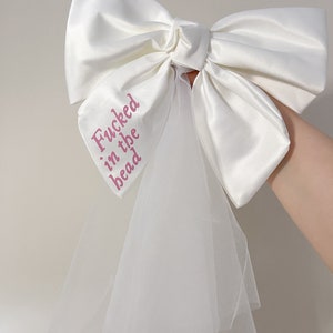 Taylor Swift Inspired Bow Veil Champagne Problems, You're Losing Me, Love Story, Speak Now image 4