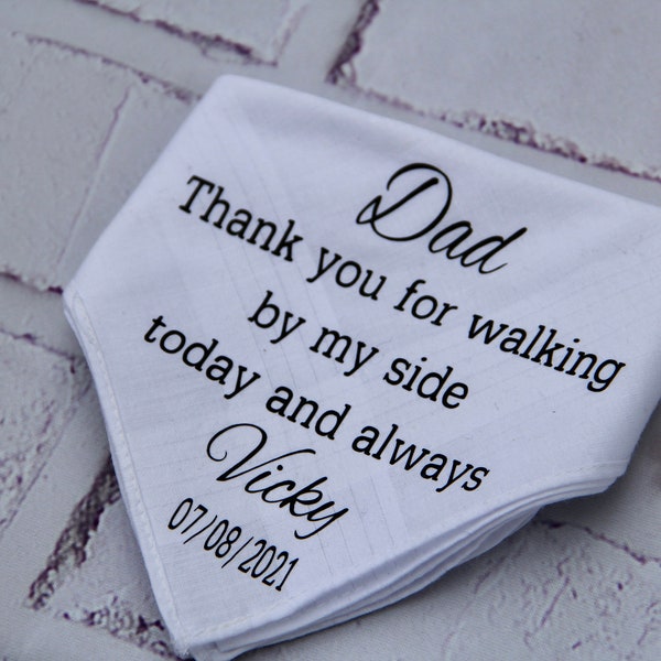 Personalised handkerchief gift | weddings, father of the bride, best man, page boy, father of the groom, groomsmen