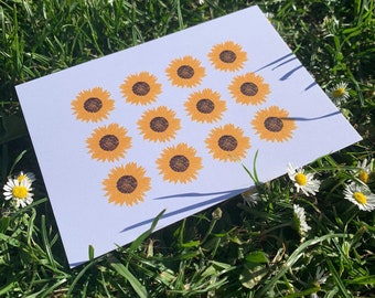 Sunflower Postcard Print | A6