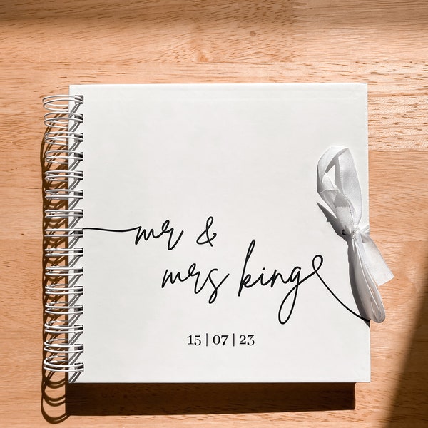 Personalised Guestbook | Kraft, Black or White | Wedding, Baby Shower, Birthday, Party | bespoke designs available | 8x8" or 12x12"