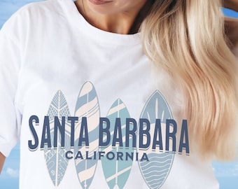 Santa Barbara Surf T-Shirt: Coastal Beach Unisex Tee