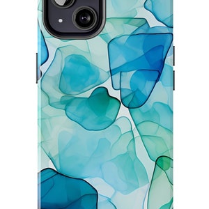 Beach Glass iPhone Tough Case, Seaside Case for iPhone 11, 12 ,13, 14 - Supports Wireless Charging