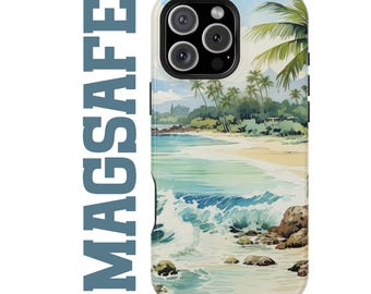 Custodia per telefono Vintage Hawaii MagSafe Tough per Samsung S26 iPhone 17 16 15 14 13 Pro Plus Pro Max Mini
