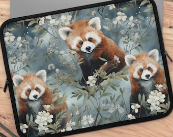 Sacoche Ordinateur Portable 15" Motif Panda - Sac Bandoulière Imperméable, Rembourré, Pour Homme Et Femme