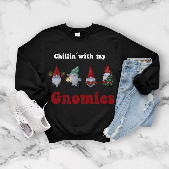 Ugly Christmas Sweater Gnomes Christmas Tee Tshirthoodie Etsy