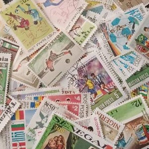 80+ Unique SOCCER topical collectable stamps