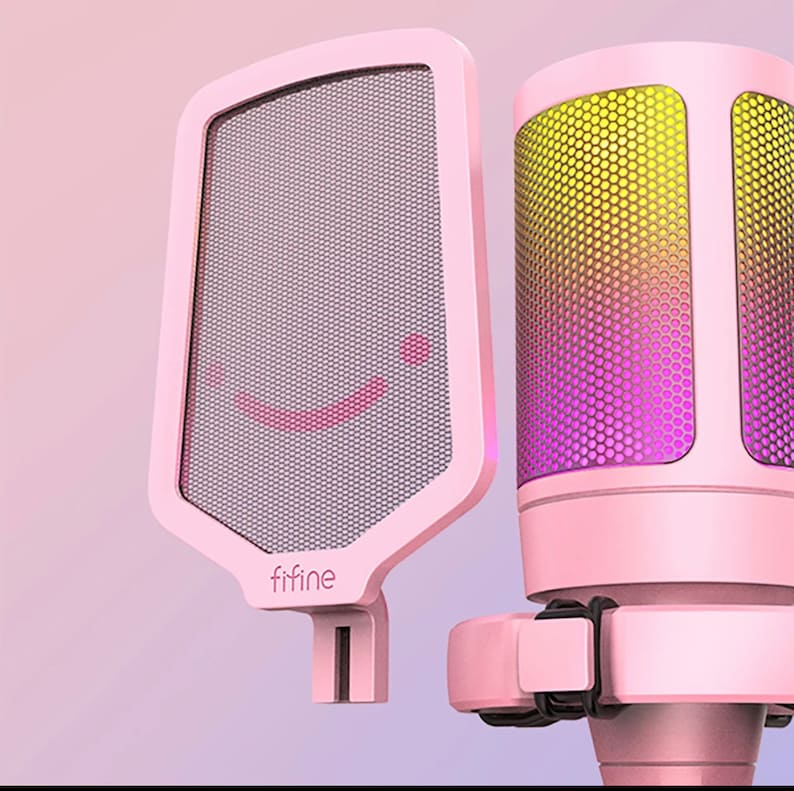 FIFINE Ampligame USB Microphone for Gaming Streaming With Pop Filter ...