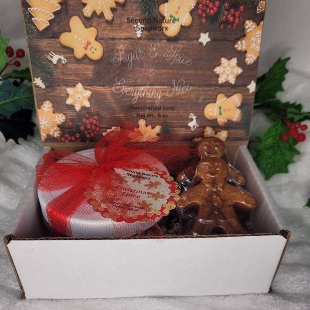 Gingerbread Soap Christmas Gift Set, Holiday Scents - Etsy