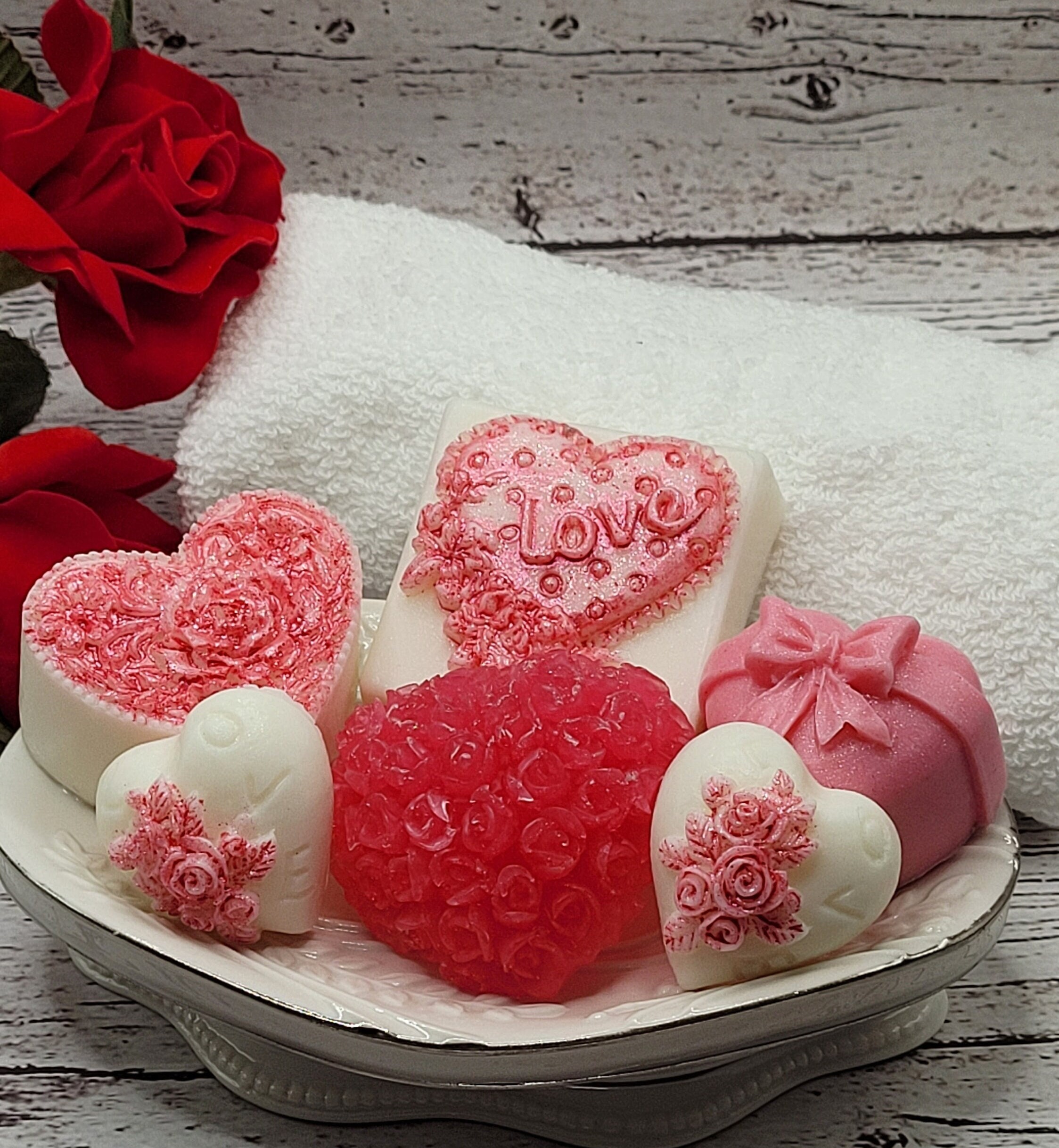 Handmade Valentine Soap Set: Romantic Gift Box, Assorted Shapes - Etsy