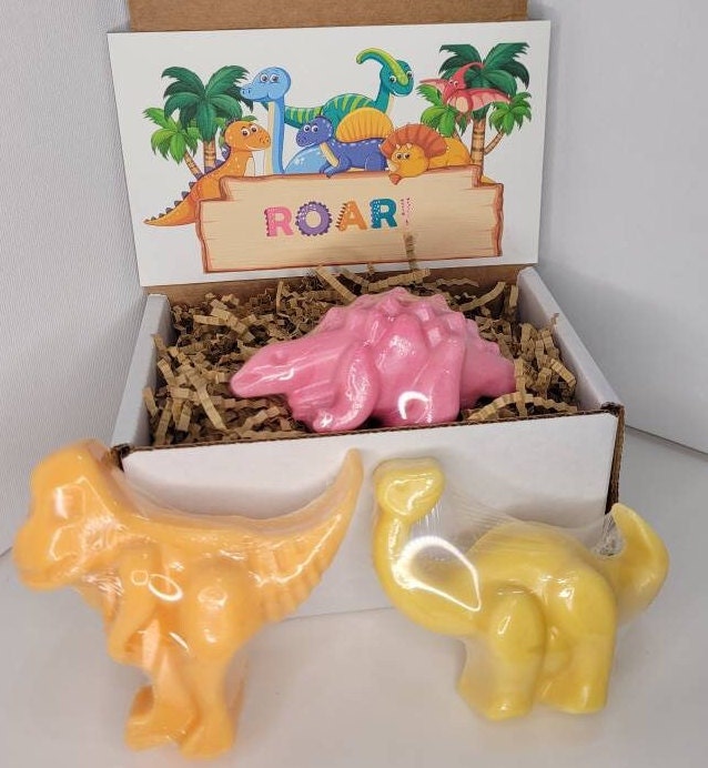 Dinosaur Soap Set, Kids Dinosaur Soap Set, Dinosaur Soap, Kids Soap, Dinosaur Party Favor, Etsy
