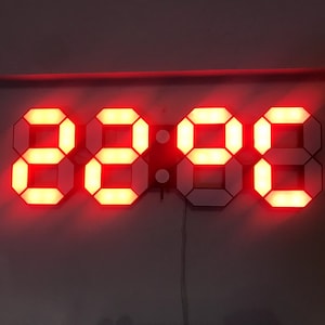 Digital Wall Clock - Etsy