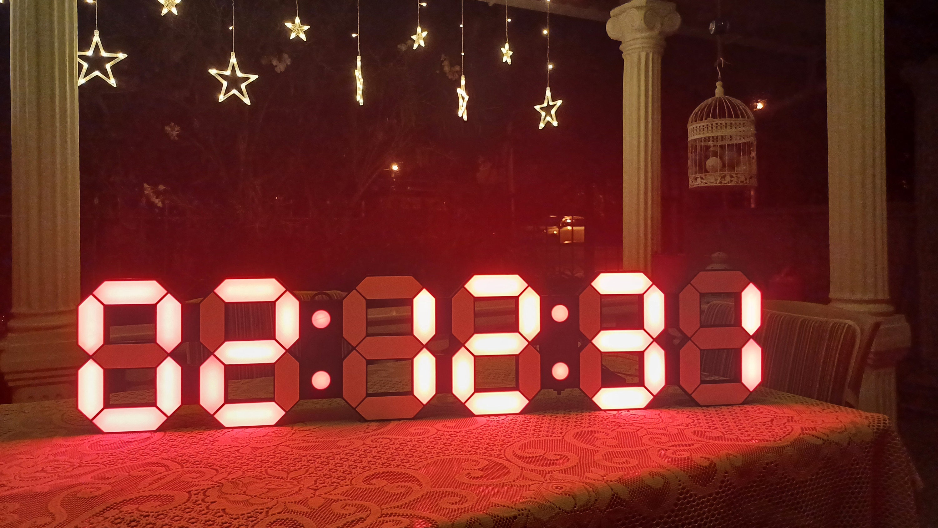 Large LED Digital Wall Clock: Wifi, RGB, Countdown, Thermometer - Etsy
