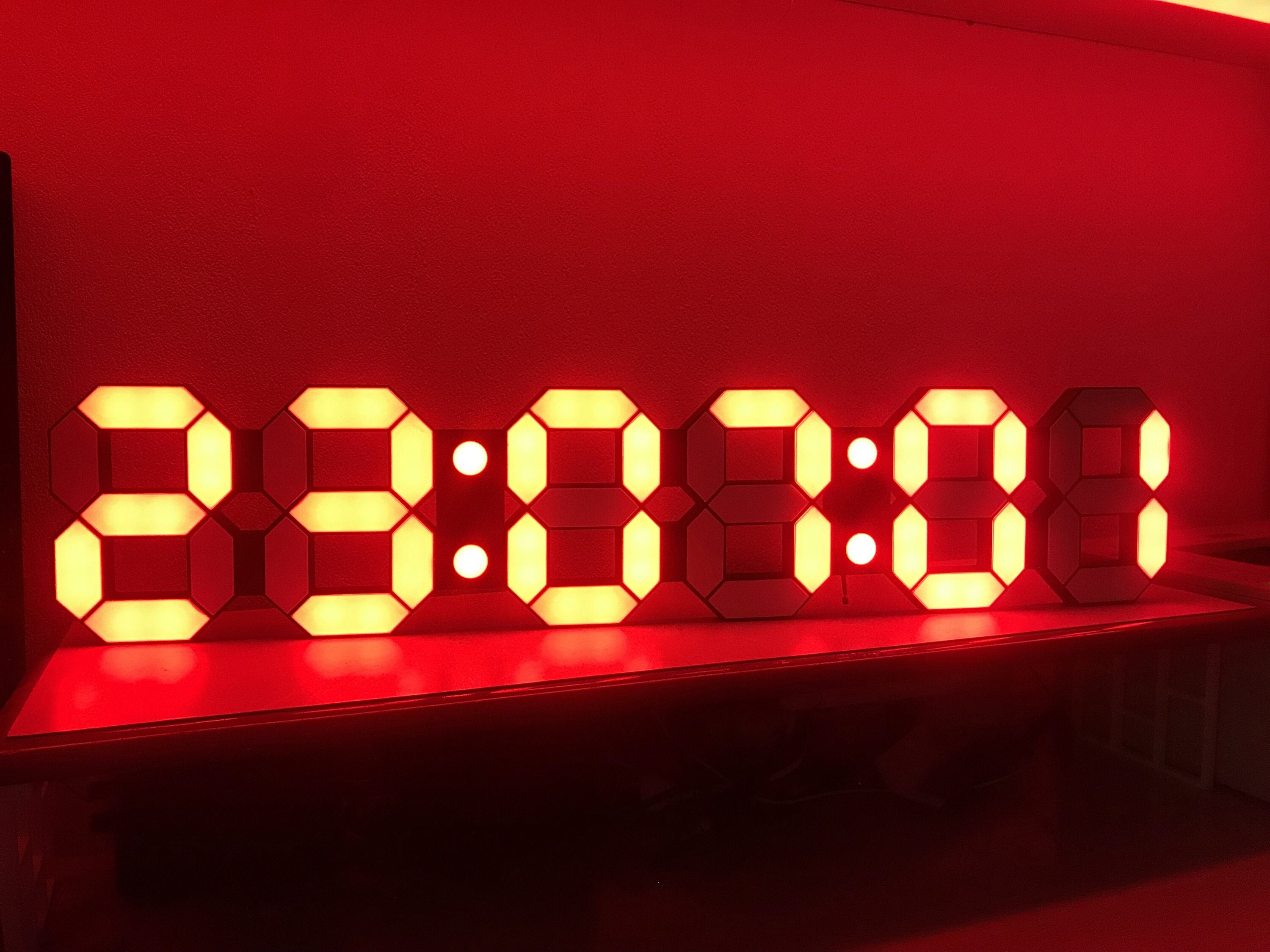 Wifi enabled Large Digital Wall Clock Countdown Timer Thermometer 