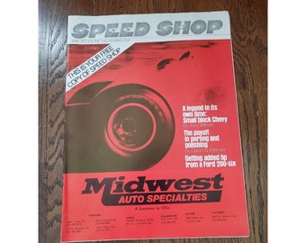 Vtg Speed Shop Magazine april 1972 Midwest Auto Specialties