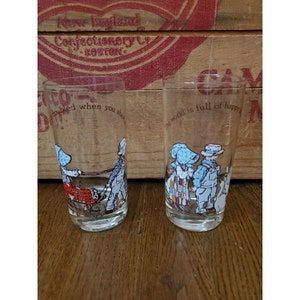 Vintage Holly Hobbie drinkglazen bekers set van 2
