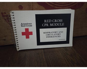 Vintage American Red Cross CPR Module Emergencies 1980 Book