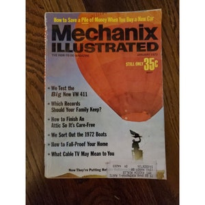 Mechanix Illustrated Januar 1972 Neuer VW 411 Heißluftballon 1972 Boote