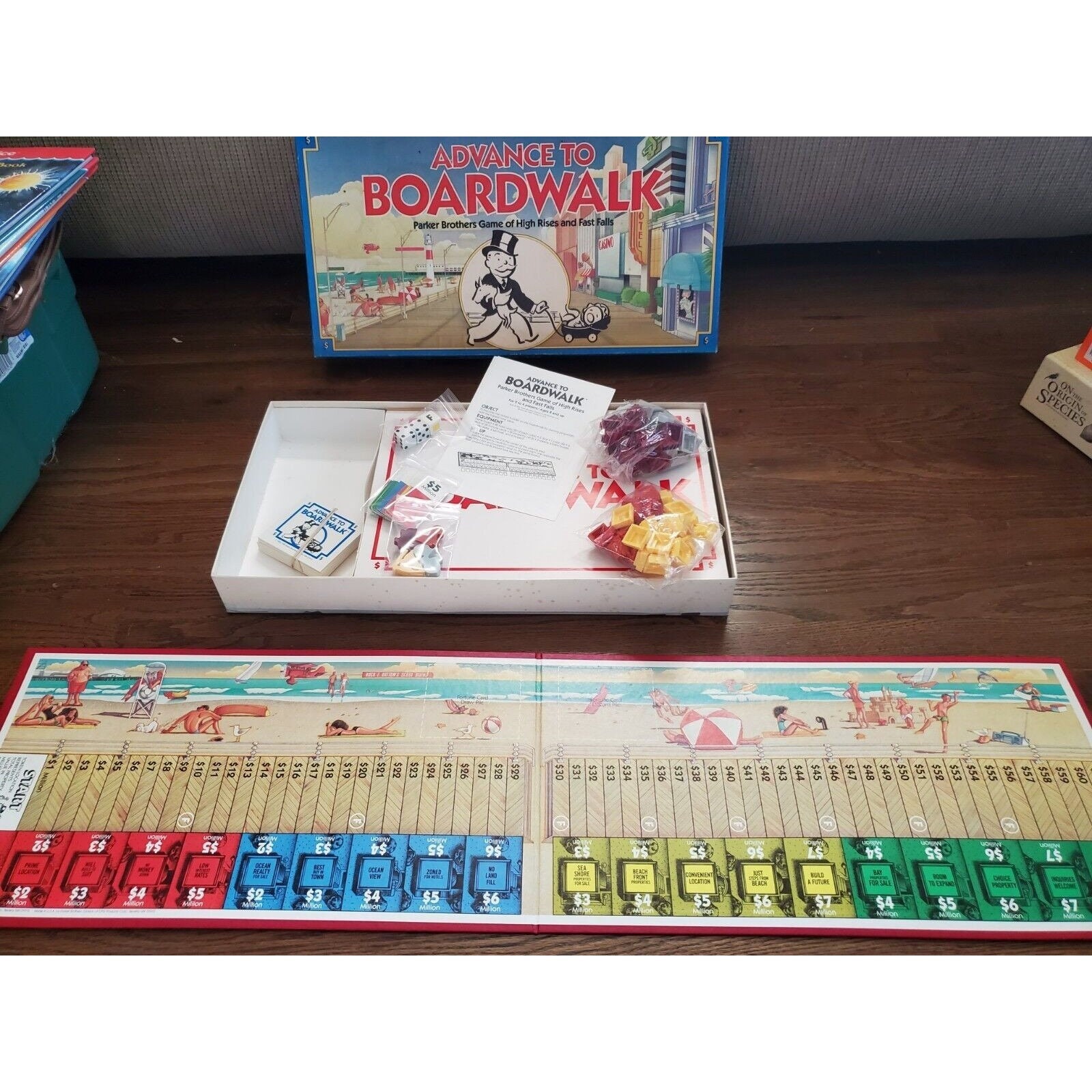 Advance to Boardwalk Monopoly Board Game Vintage 1985 Parker Brothers ...