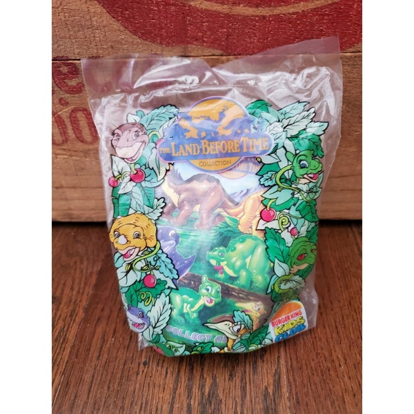 Vtg NEW Land Before Time Burger King Cera Sealed Sealed 1997