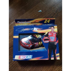 JEFF GORDON * # 24 Nova lata de 2001 com 2 baralhos de cartas EUA Nascar fechado