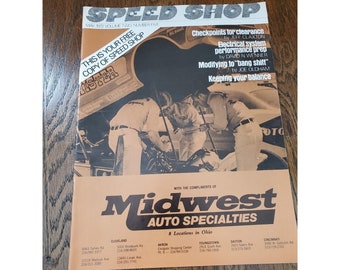 Rivista Vtg Speed Shop maggio 1972 Midwest Auto Specialties