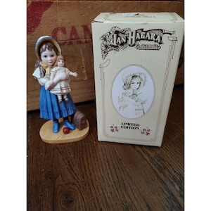 Jan Hagara Porcelana Lisa e a boneca Jumeau Limited 1984 #13869 ASSINADO VTG