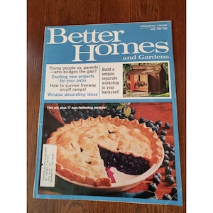 BETTER HOMES And GARDENS Magazine, July, 1969, 60&#39;s Decorating, Patio Ideas!