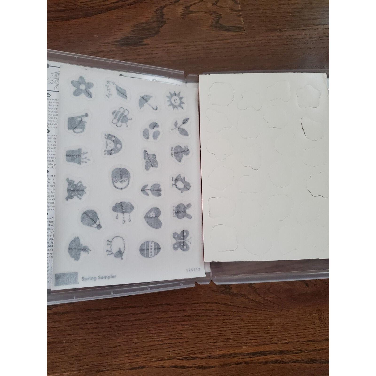 Sampler Stamp Stampin up Spring Sampler Cling Rubber Stamp Set 24 Bees Bugs Hearts ...