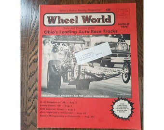 Revista de carreras de motor de Wheel World Ohio, agosto de 1975