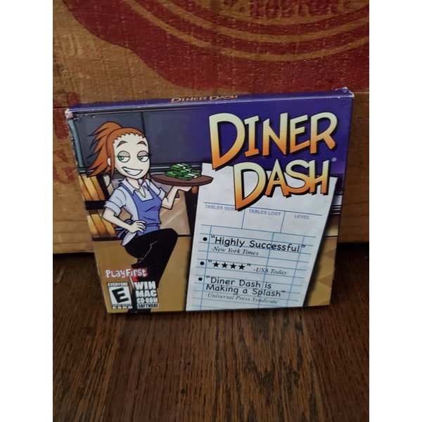 Diner Dash, (PC CD-ROM Play First Complete In Box Very Good