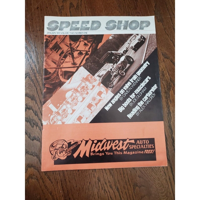 VTG Speed Shop Magazine Janvier 1972 Midwest Auto Specialties image 1