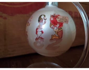 ヴィンテージ ホールマーク クリスマス 1982 ガラス オーナメント