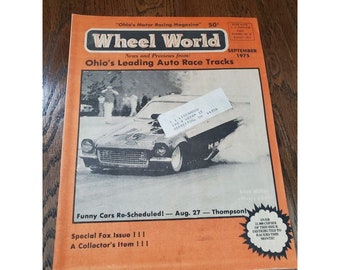 Revista de carreras de motor de Wheel World Ohio, septiembre de 1975