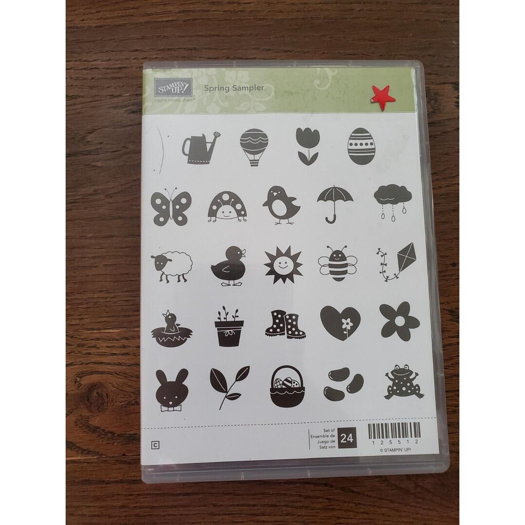 Sampler Stamp Stampin up Spring Sampler Cling Rubber Stamp Set 24 Bees Bugs Hearts ...