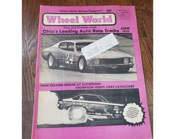 Revista de carreras de motor de Wheel World Ohio, junio de 1974