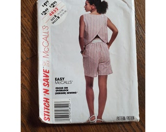 Vintage McCall's Stitch 'N Save #4852 Misses' Top & Shorts - Size 10-14