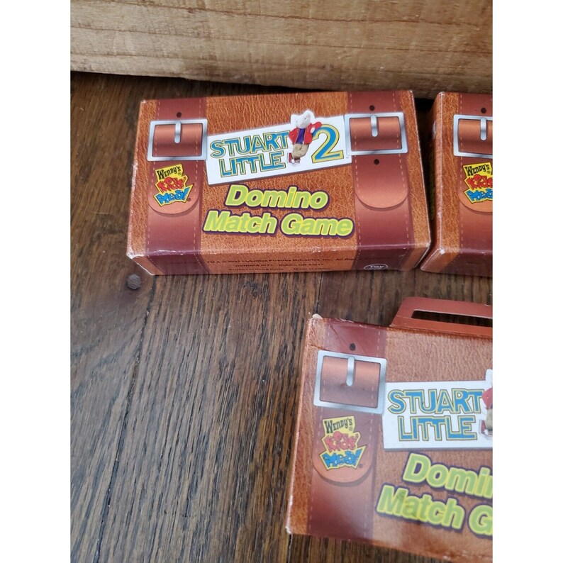 Lot of 5 NEW Wendy's Stuart Little 2 Domino Match Game Kids Meal Toy ...