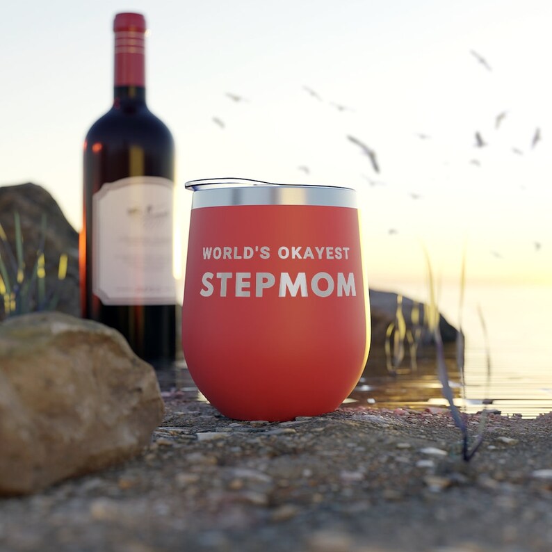 World's Okayest Stepmom Copper Vacuum Insulated Cup, 12oz image 9