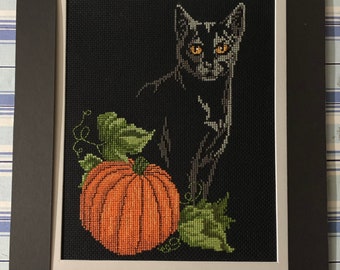Black cat cross- stitch
